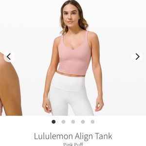 Lululemon Align Tank Brand New with tag Size 0 Pink Puff